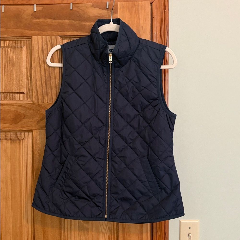 Old Navy Navy Blue Quilted Vest